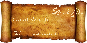Szalai Ármin névjegykártya